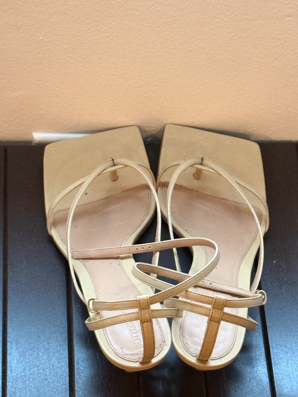 Bottega Veneta Beige Strappy Sandals